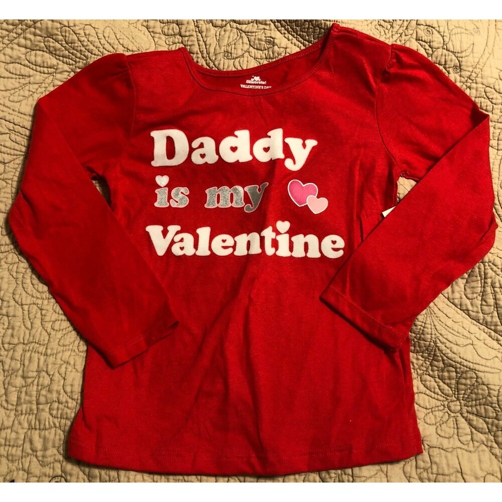 Girls Daddy is My Valentine Red Shirt Size 3T NWT B4
